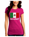 Mexcellent - Mexican Flag Juniors Crew Dark T-Shirt-T-Shirts Juniors Tops-TooLoud-Hot-Pink-Juniors Fitted Small-Davson Sales