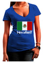 Mexcellent - Mexican Flag Juniors V-Neck Dark T-Shirt-Womens V-Neck T-Shirts-TooLoud-Royal-Blue-Juniors Fitted Small-Davson Sales