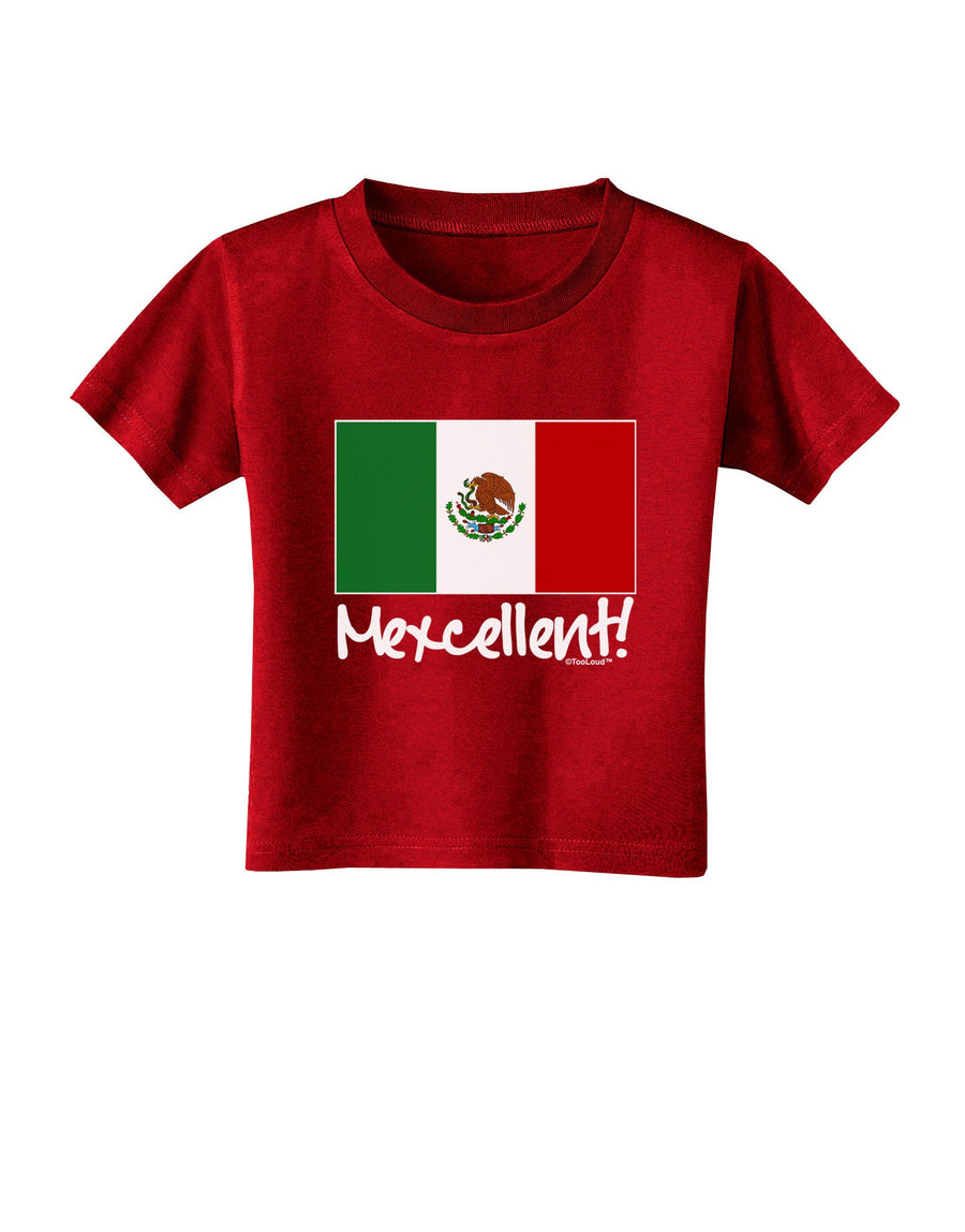 Mexcellent - Mexican Flag Toddler T-Shirt Dark-Toddler T-Shirt-TooLoud-Black-2T-Davson Sales