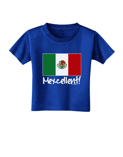 Mexcellent - Mexican Flag Toddler T-Shirt Dark-Toddler T-Shirt-TooLoud-Royal-Blue-2T-Davson Sales