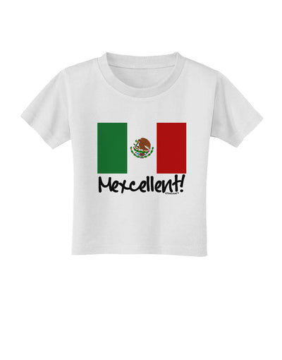 Mexcellent - Mexican Flag Toddler T-Shirt-Toddler T-Shirt-TooLoud-White-2T-Davson Sales