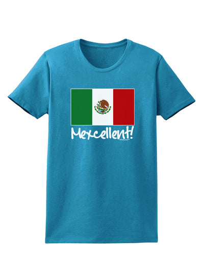 Mexcellent - Mexican Flag Womens Dark T-Shirt-TooLoud-Turquoise-X-Small-Davson Sales