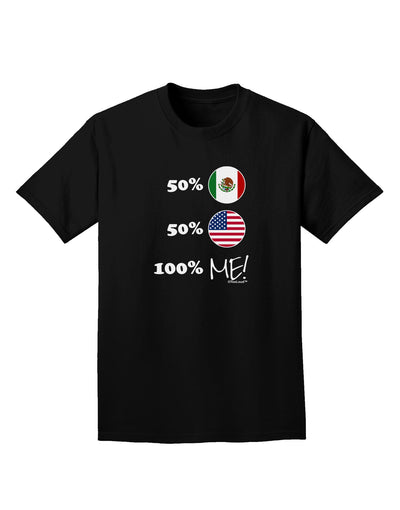 Mexican American 100 Percent Me Adult Dark T-Shirt-Mens T-Shirt-TooLoud-Black-Small-Davson Sales