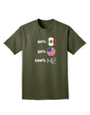 Mexican American 100 Percent Me Adult Dark T-Shirt-Mens T-Shirt-TooLoud-Military-Green-Small-Davson Sales