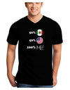 Mexican American 100 Percent Me Adult Dark V-Neck T-Shirt-TooLoud-Black-Small-Davson Sales