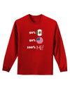 Mexican American 100 Percent Me Adult Long Sleeve Dark T-Shirt-TooLoud-Red-Small-Davson Sales