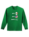 Mexican American 100 Percent Me Adult Long Sleeve Dark T-Shirt-TooLoud-Kelly-Green-Small-Davson Sales