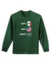 Mexican American 100 Percent Me Adult Long Sleeve Dark T-Shirt-TooLoud-Dark-Green-Small-Davson Sales