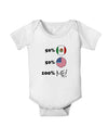 Mexican American 100 Percent Me Baby Romper Bodysuit-Baby Romper-TooLoud-White-06-Months-Davson Sales