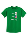 Mexican American 100 Percent Me Childrens Dark T-Shirt-Childrens T-Shirt-TooLoud-Kelly-Green-X-Small-Davson Sales