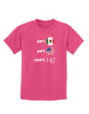 Mexican American 100 Percent Me Childrens Dark T-Shirt-Childrens T-Shirt-TooLoud-Sangria-X-Small-Davson Sales