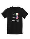 Mexican American 100 Percent Me Childrens Dark T-Shirt-Childrens T-Shirt-TooLoud-Black-X-Small-Davson Sales