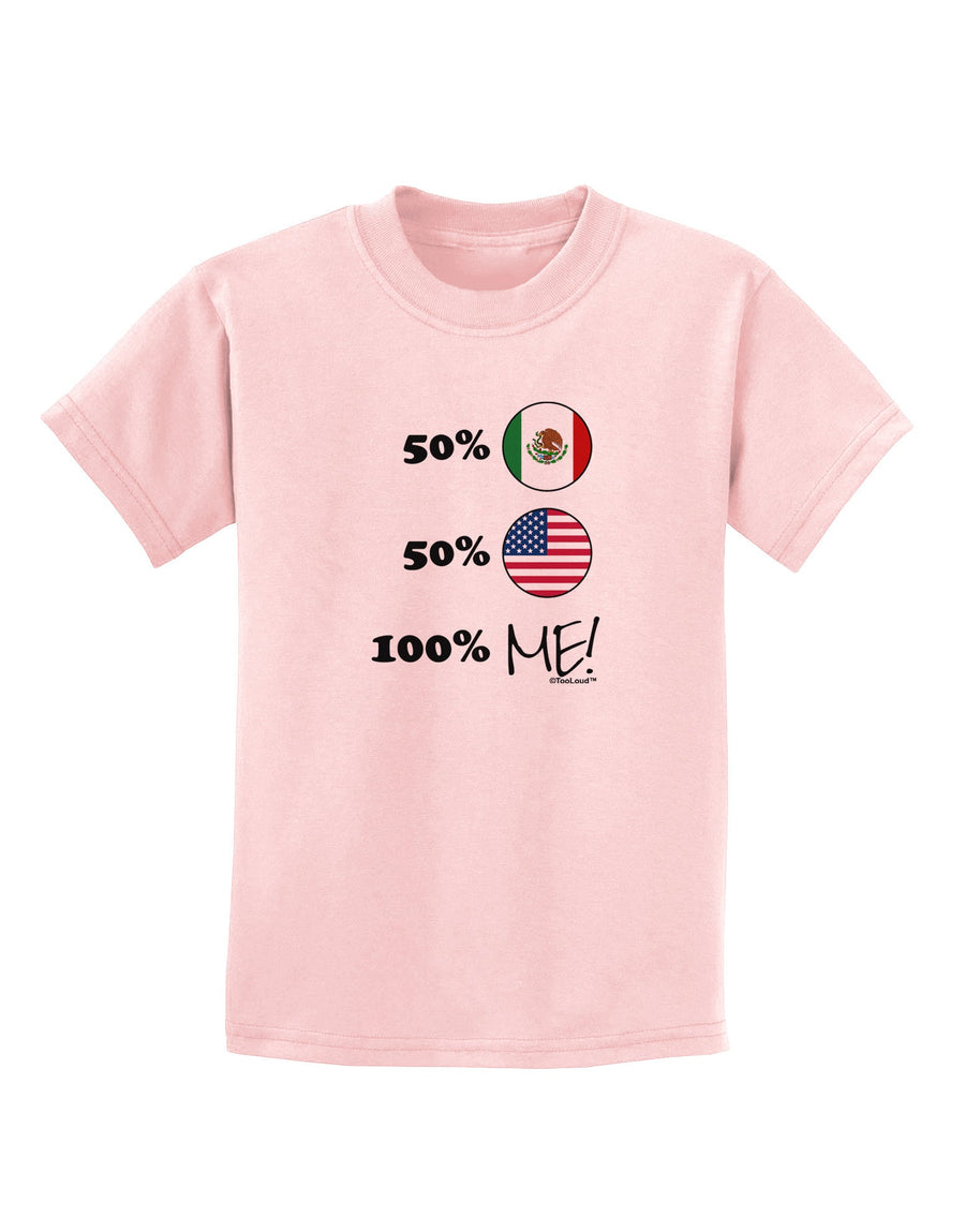 Mexican American 100 Percent Me Childrens T-Shirt-Childrens T-Shirt-TooLoud-White-X-Small-Davson Sales