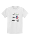 Mexican American 100 Percent Me Childrens T-Shirt-Childrens T-Shirt-TooLoud-White-X-Small-Davson Sales