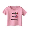 Mexican American 100 Percent Me Infant T-Shirt-Infant T-Shirt-TooLoud-Candy-Pink-06-Months-Davson Sales