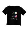 Mexican American 100 Percent Me Infant T-Shirt Dark-Infant T-Shirt-TooLoud-Black-06-Months-Davson Sales