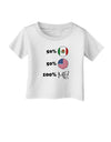 Mexican American 100 Percent Me Infant T-Shirt-Infant T-Shirt-TooLoud-White-06-Months-Davson Sales