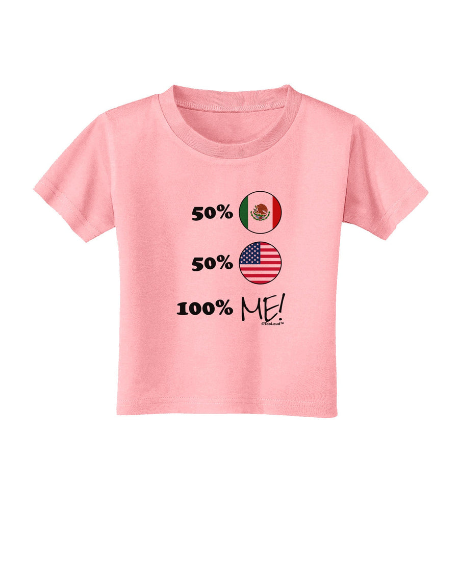 Mexican American 100 Percent Me Toddler T-Shirt-Toddler T-Shirt-TooLoud-White-2T-Davson Sales