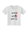 Mexican American 100 Percent Me Toddler T-Shirt-Toddler T-Shirt-TooLoud-White-2T-Davson Sales