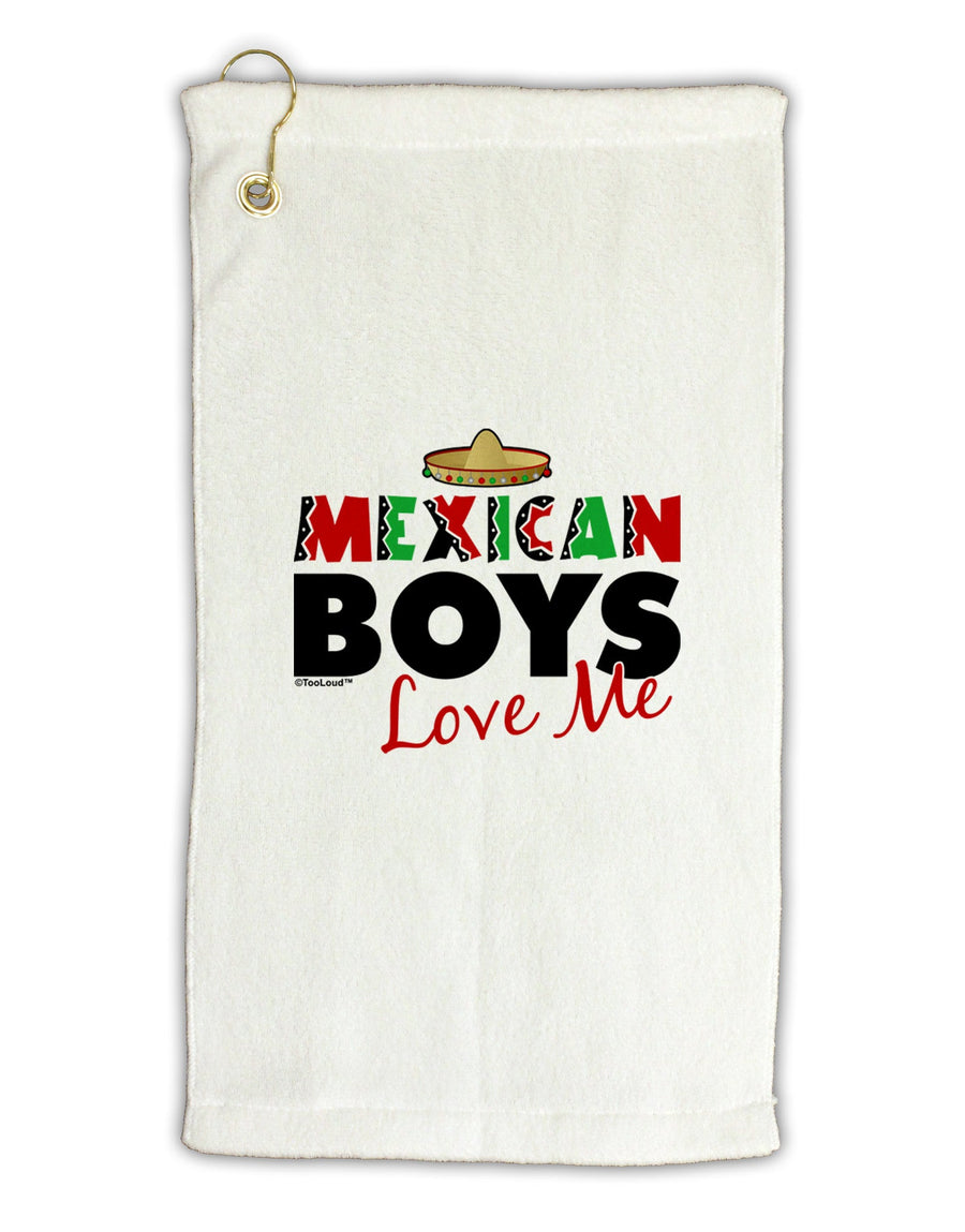 Mexican Boys Love Me Micro Terry Gromet Golf Towel 16 x 25 inch-Golf Towel-TooLoud-White-Davson Sales