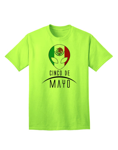 Mexican Extraterrestrial Text Adult T-Shirt: A Unique Fusion of Culture and Cosmos-Mens T-shirts-TooLoud-Neon-Green-Small-Davson Sales