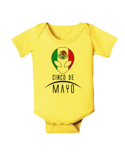 Mexican Extraterrestrial Text Baby Romper Bodysuit-Baby Romper-TooLoud-Yellow-06-Months-Davson Sales