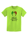 Mexican Extraterrestrial Text Childrens T-Shirt-Childrens T-Shirt-TooLoud-Lime-Green-X-Small-Davson Sales