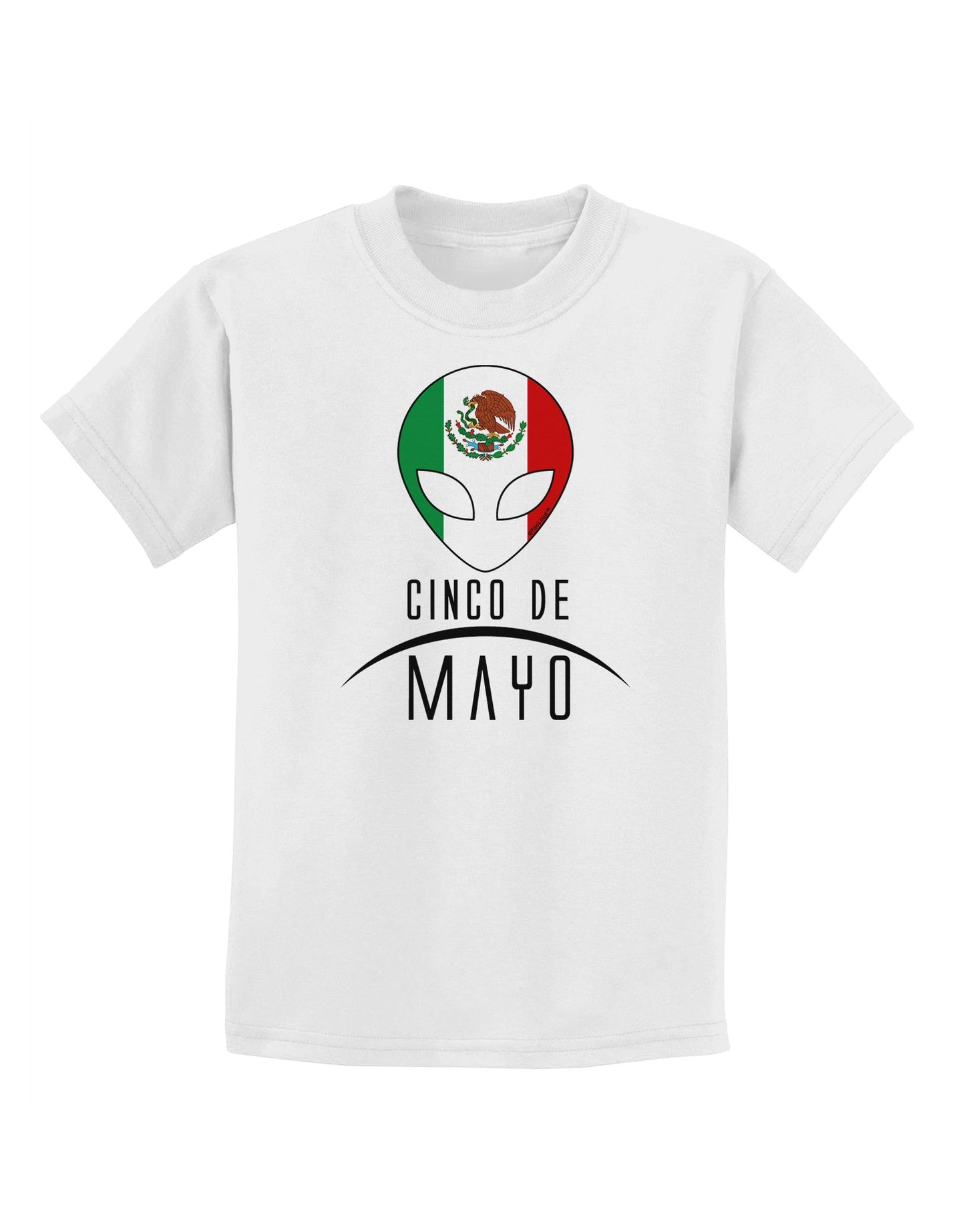 Mexican Extraterrestrial Text Childrens T-Shirt-Childrens T-Shirt-TooLoud-White-X-Small-Davson Sales