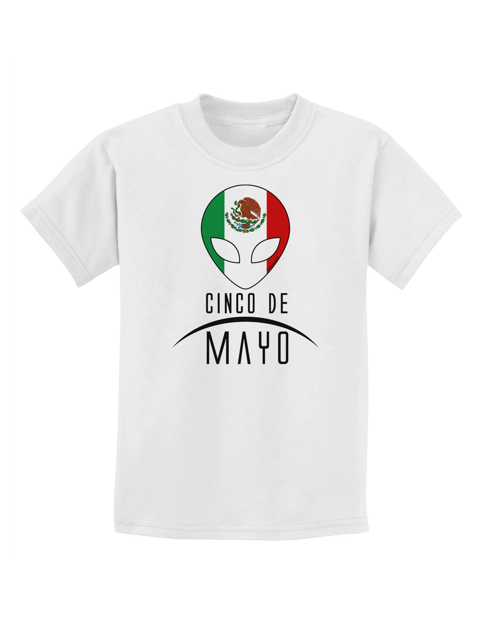Mexican Extraterrestrial Text Childrens T-Shirt-Childrens T-Shirt-TooLoud-White-X-Small-Davson Sales