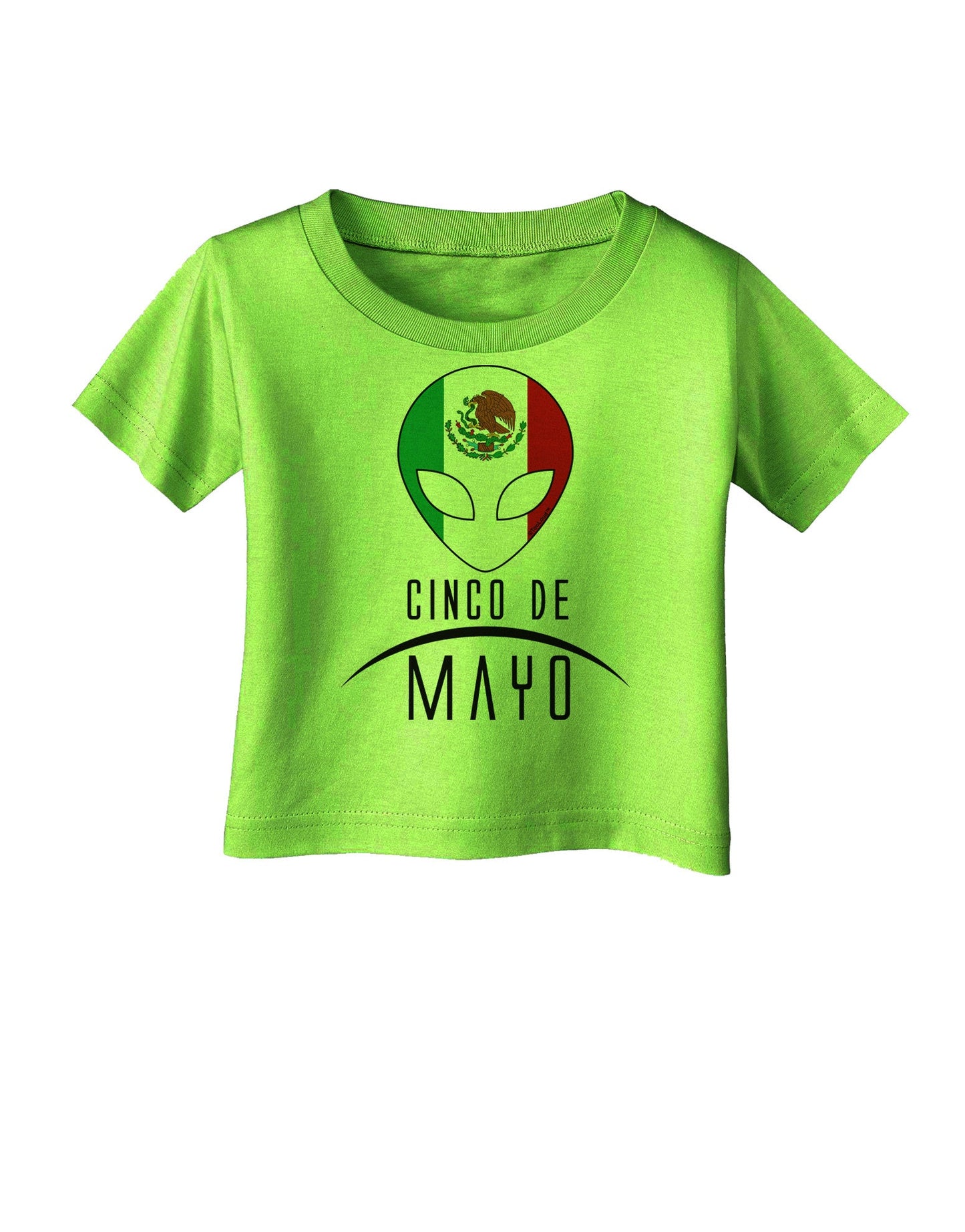 Mexican Extraterrestrial Text Infant T-Shirt-Infant T-Shirt-TooLoud-Lime-Green-06-Months-Davson Sales