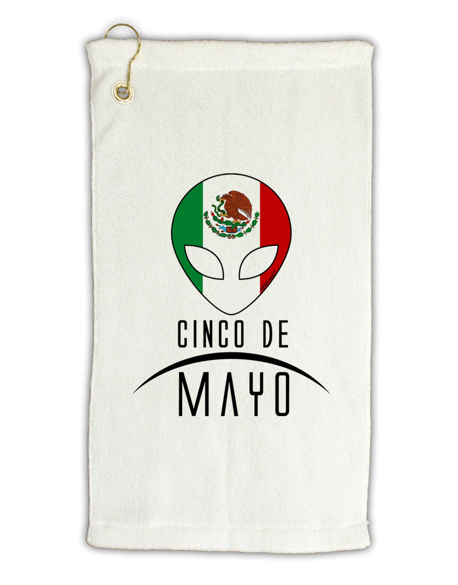 Mexican Extraterrestrial Text Micro Terry Gromet Golf Towel 16 x 25 inch by TooLoud-Golf Towel-TooLoud-White-Davson Sales