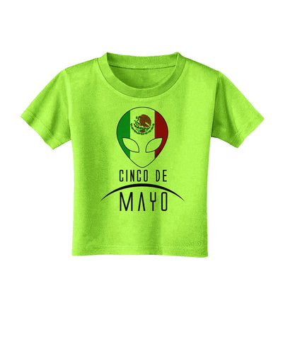 Mexican Extraterrestrial Text Toddler T-Shirt-Toddler T-Shirt-TooLoud-Lime-Green-2T-Davson Sales