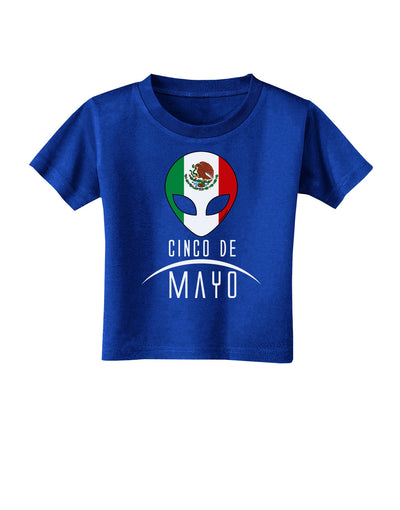 Mexican Extraterrestrial Text Toddler T-Shirt Dark-Toddler T-Shirt-TooLoud-Royal-Blue-2T-Davson Sales