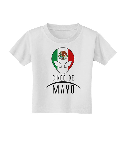 Mexican Extraterrestrial Text Toddler T-Shirt-Toddler T-Shirt-TooLoud-White-2T-Davson Sales