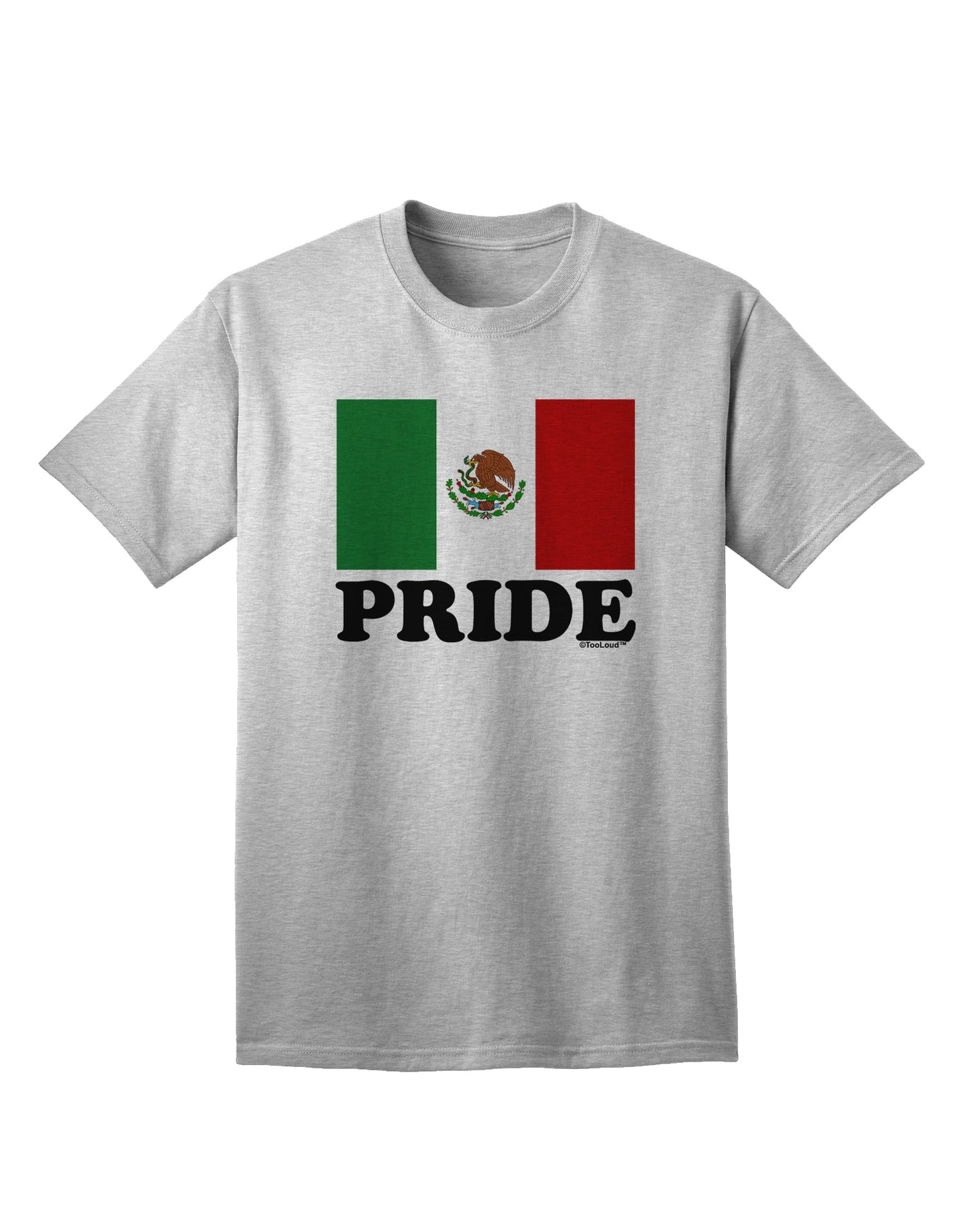 Mexican Flag Adult T-Shirt: A Celebration of Mexican Heritage by TooLoud-Mens T-shirts-TooLoud-AshGray-Small-Davson Sales