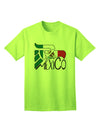 Mexican Flag Adult T-Shirt featuring the Iconic Mexico Eagle Symbol by TooLoud-Mens T-shirts-TooLoud-Neon-Green-Small-Davson Sales