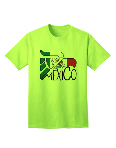 Mexican Flag Adult T-Shirt featuring the Iconic Mexico Eagle Symbol by TooLoud-Mens T-shirts-TooLoud-Neon-Green-Small-Davson Sales