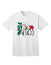 Mexican Flag Adult T-Shirt featuring the Iconic Mexico Eagle Symbol by TooLoud-Mens T-shirts-TooLoud-White-Small-Davson Sales