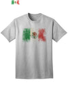 Mexican Flag Adult T-Shirt with Distressed Design-Mens T-shirts-TooLoud-AshGray-Small-Davson Sales