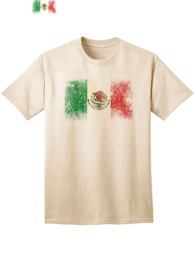 Mexican Flag Adult T-Shirt with Distressed Design-Mens T-shirts-TooLoud-Natural-Small-Davson Sales