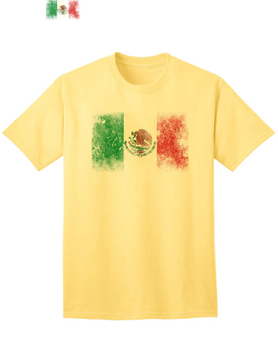 Mexican Flag Adult T-Shirt with Distressed Design-Mens T-shirts-TooLoud-Yellow-Small-Davson Sales