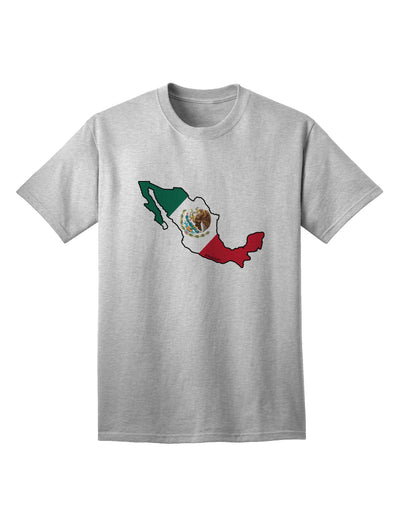 Mexican Flag Adult T-Shirt with Mexico Outline by TooLoud-Mens T-shirts-TooLoud-AshGray-Small-Davson Sales