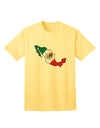 Mexican Flag Adult T-Shirt with Mexico Outline by TooLoud-Mens T-shirts-TooLoud-Yellow-Small-Davson Sales