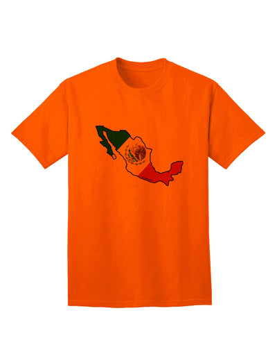 Mexican Flag Adult T-Shirt with Mexico Outline by TooLoud-Mens T-shirts-TooLoud-Orange-Small-Davson Sales