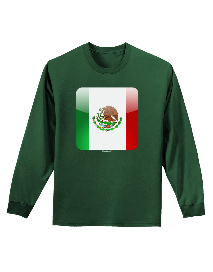 Mexican Flag App Icon Adult Long Sleeve Dark T-Shirt by TooLoud-TooLoud-Black-Small-Davson Sales