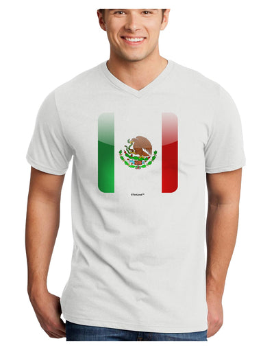 Mexican Flag App Icon Adult V-Neck T-shirt by TooLoud-Mens V-Neck T-Shirt-TooLoud-White-Small-Davson Sales