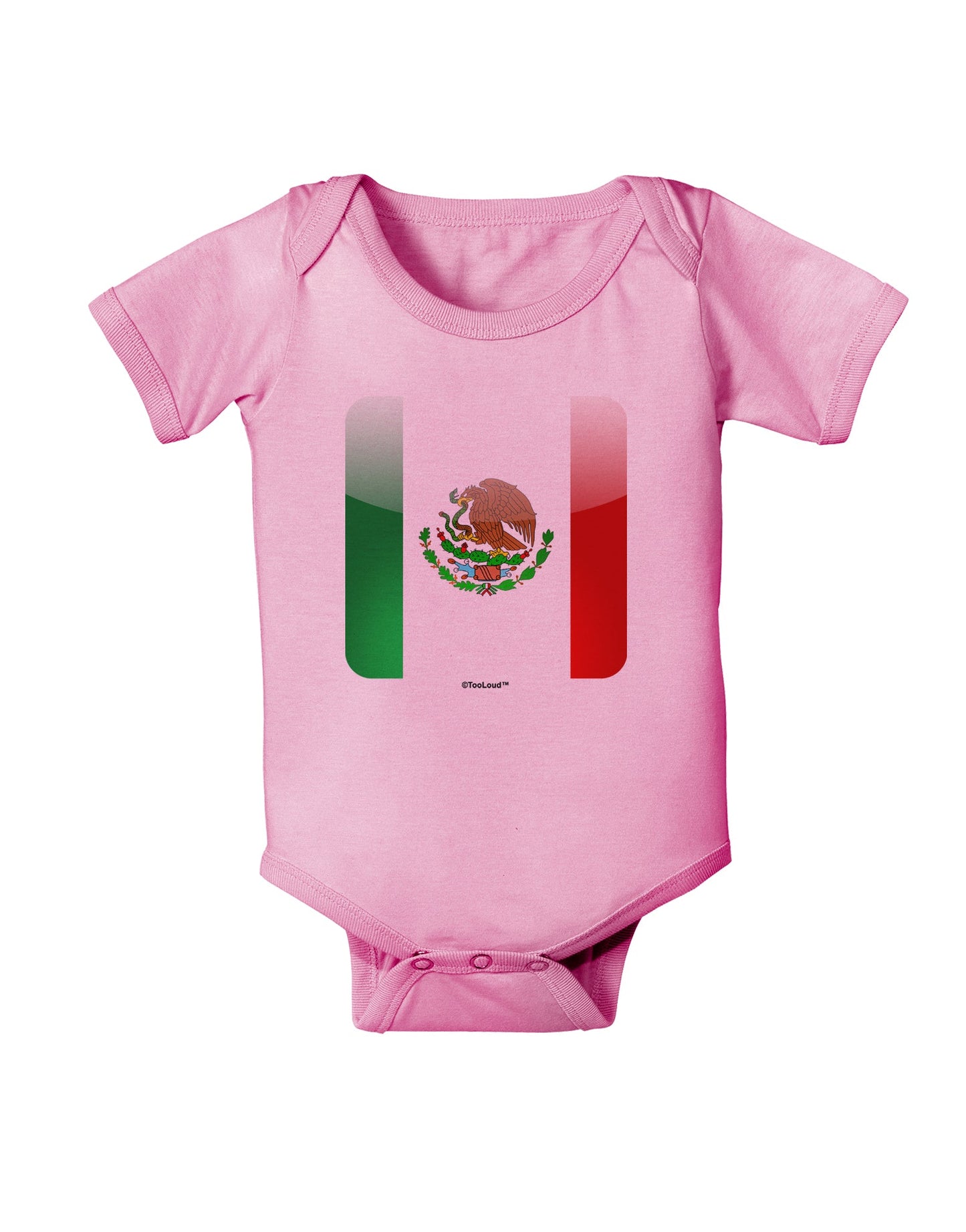 Mexican Flag App Icon Baby Romper Bodysuit by TooLoud-Baby Romper-TooLoud-Light-Pink-06-Months-Davson Sales