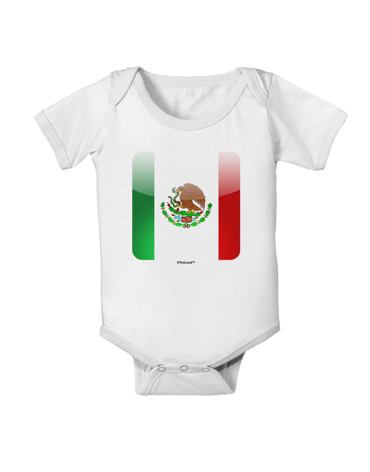Mexican Flag App Icon Baby Romper Bodysuit by TooLoud-Baby Romper-TooLoud-White-06-Months-Davson Sales