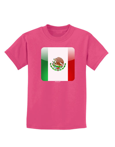 Mexican Flag App Icon Childrens Dark T-Shirt by TooLoud-Childrens T-Shirt-TooLoud-Sangria-X-Small-Davson Sales