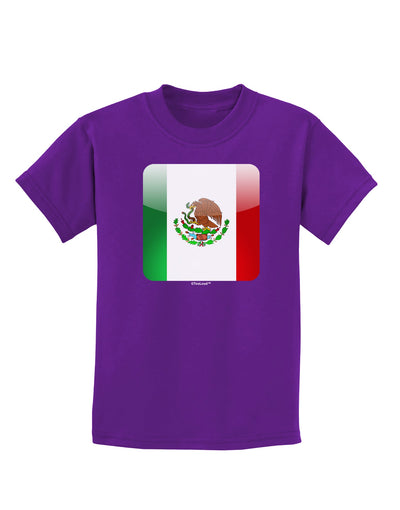 Mexican Flag App Icon Childrens Dark T-Shirt by TooLoud-Childrens T-Shirt-TooLoud-Purple-X-Small-Davson Sales